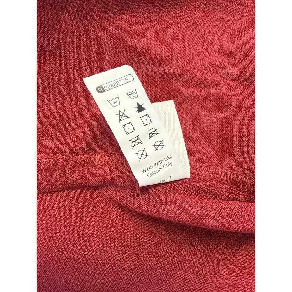 Halara Backless Tie Back Cropped Casual Linen Feel Tank~Size XL~Deep Wine L5 02 - Picture 10 of 10